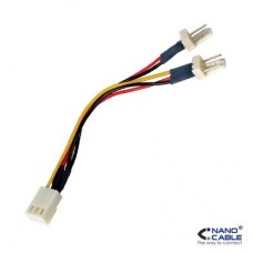 CABLE VENTILADOR ALIMENTACION 3PIN H-2x3PIN M 0,30 CM